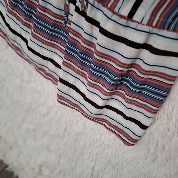 Lane Bryant Peasant Top Plus Size 14/16 Split-neck Button-Front Peplum Ruffle - Picture 6 of 9